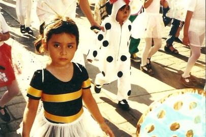 Frida Flores as a child