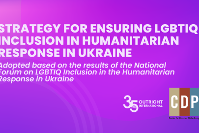 Ukraine Report cover white text on purple background