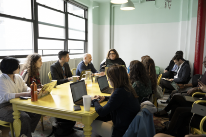 Intersex activists in a meeting