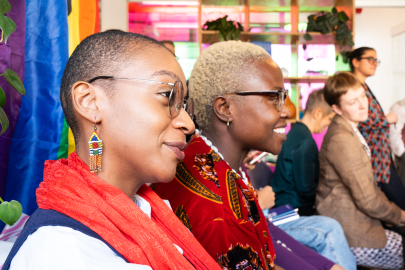 people speaking in a meeting