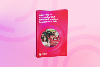 red cover over pink background