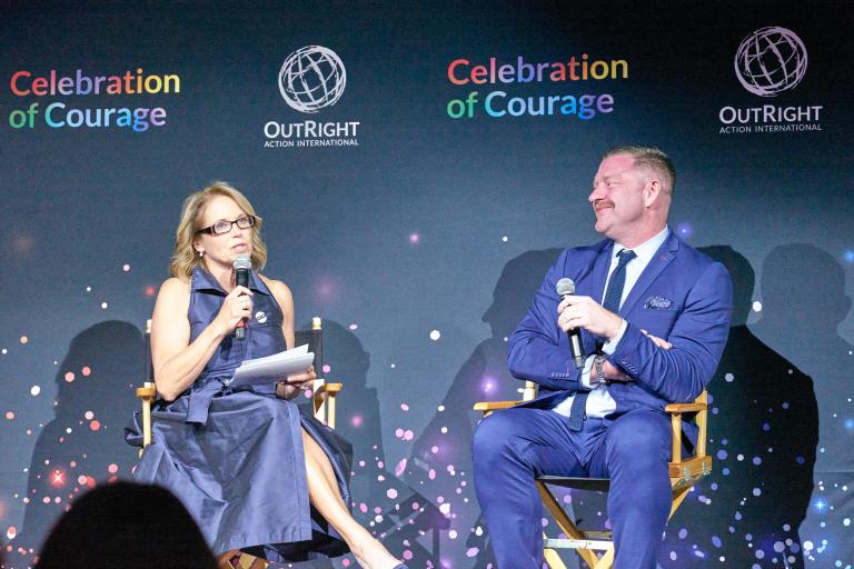 Brent Miller and Katie Couric at the Gala