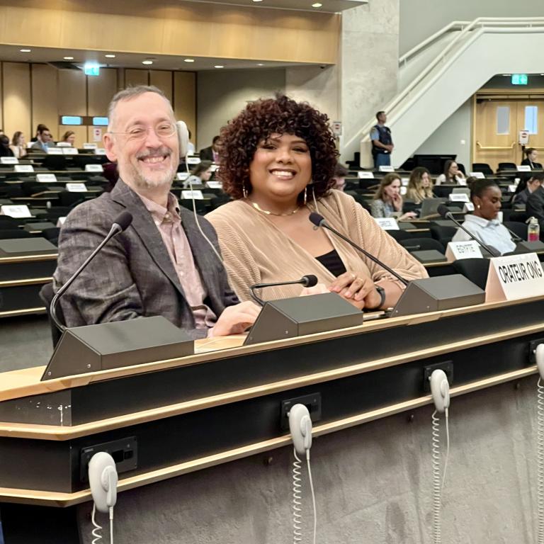 intersex advocates speaking at UN