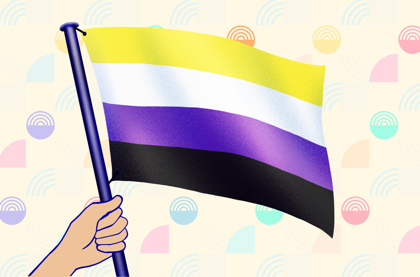 Genderqueer, Fluid and Nonbinary Flags explained: colors and meanings