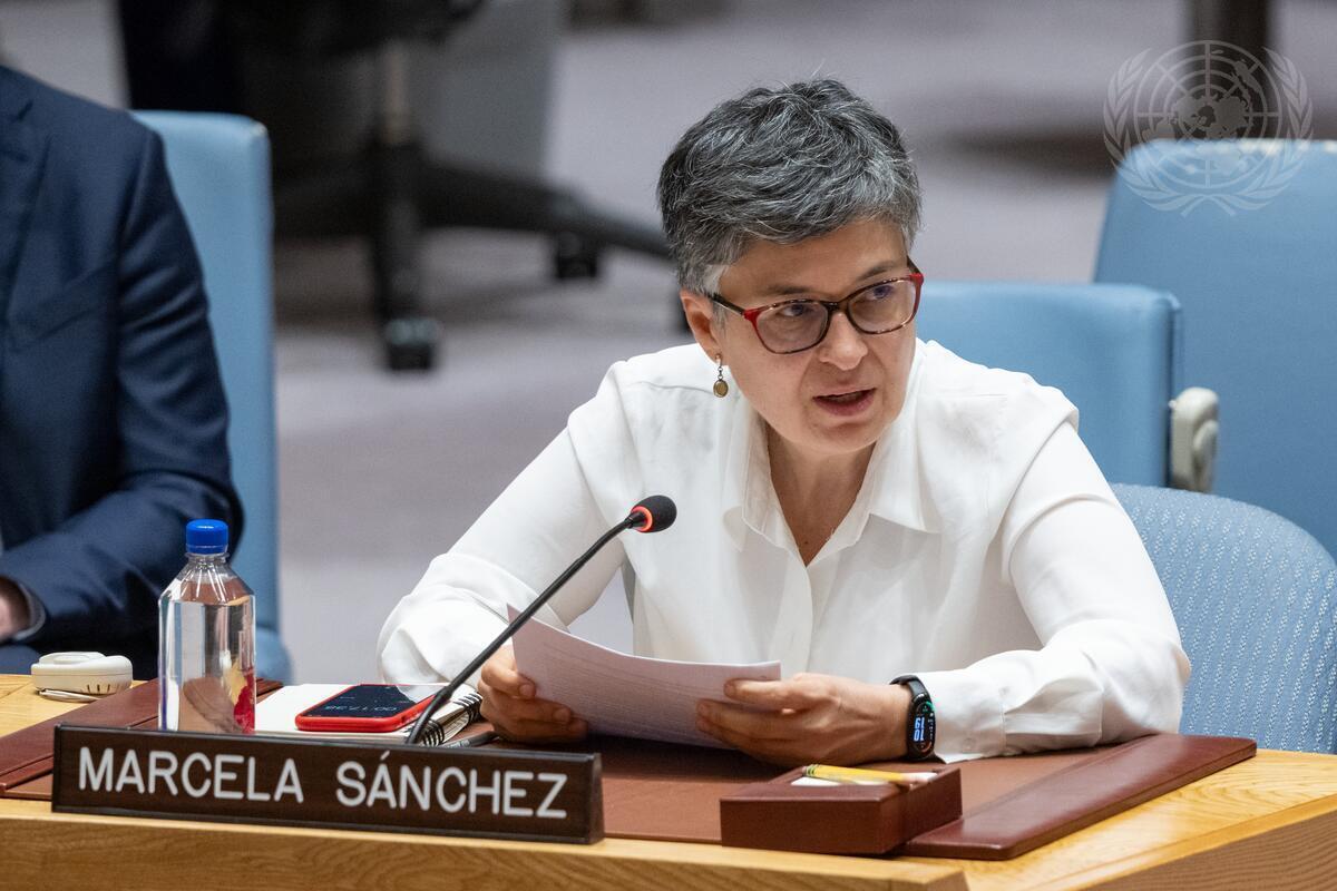 marcela sanchez at the UN