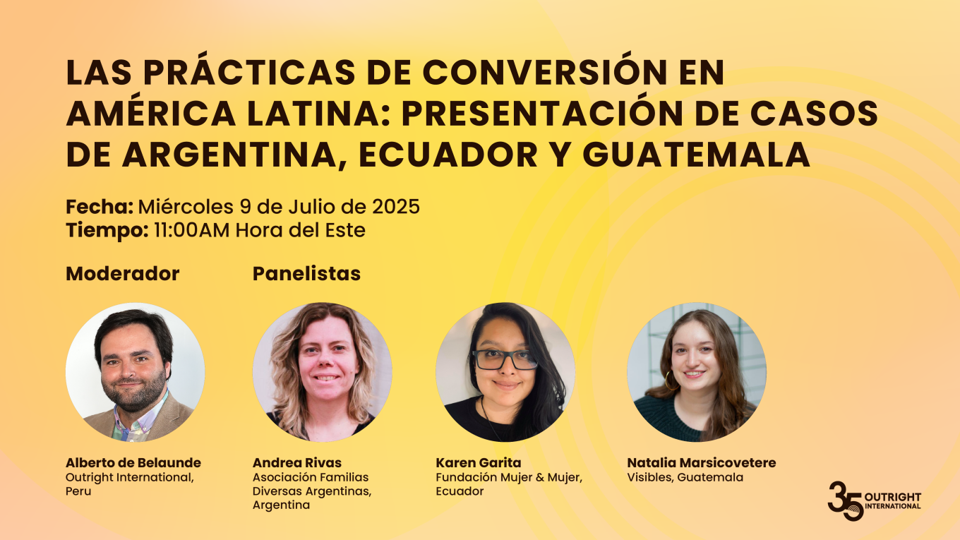 Las prácticas de conversión en América Latina: Presentación de casos de Argentina, Ecuador y Guatemala