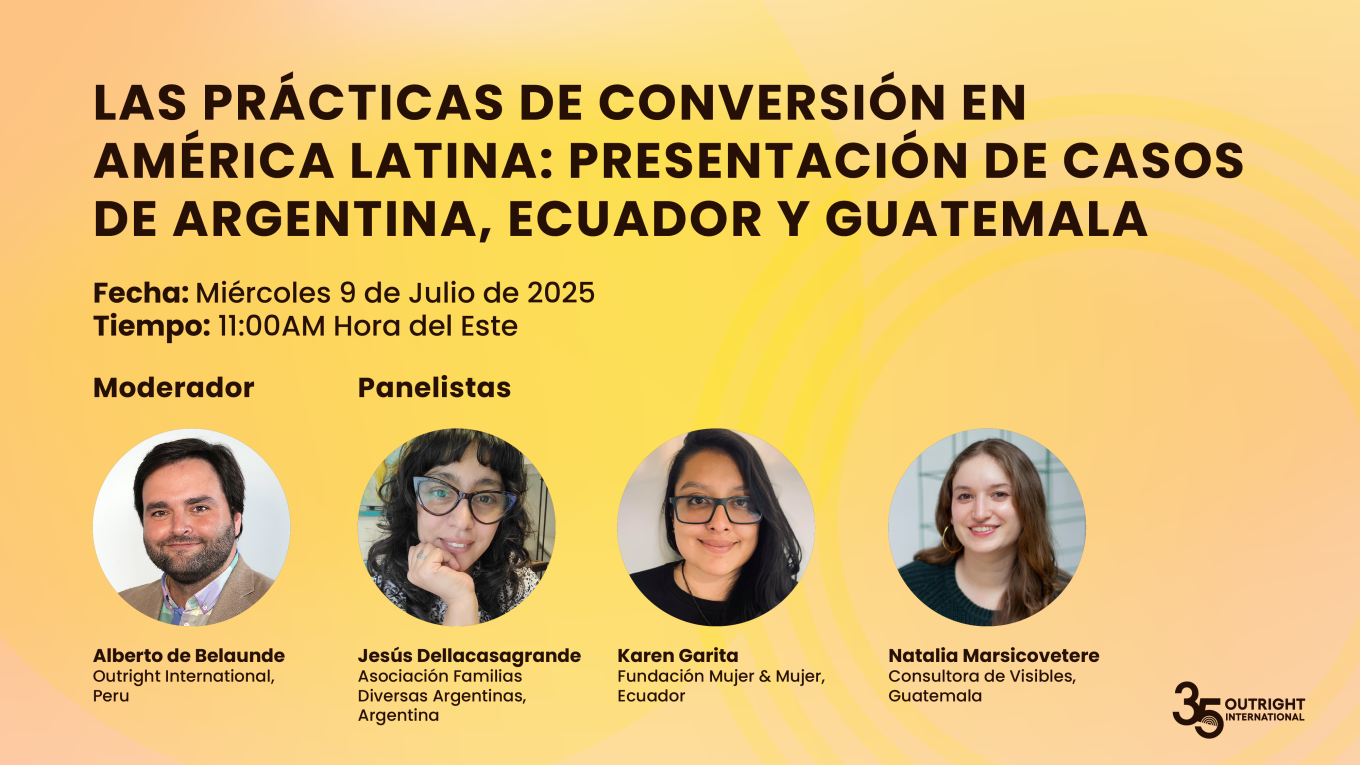 Las prácticas de conversión en América Latina: Presentación de casos de Argentina, Ecuador y Guatemala
